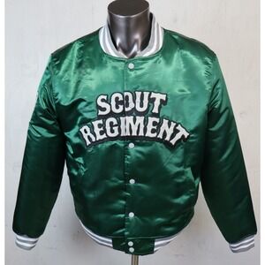 Box‎ Lunch Attack on Titan Scout Regiment Polyester Green Bomber Jacket Size XS